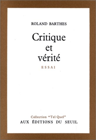 Barthes Critique et Vérité